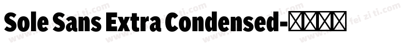 Sole Sans Extra Condensed字体转换